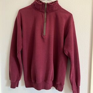 Women’s Burgundy Half Zip Sweater